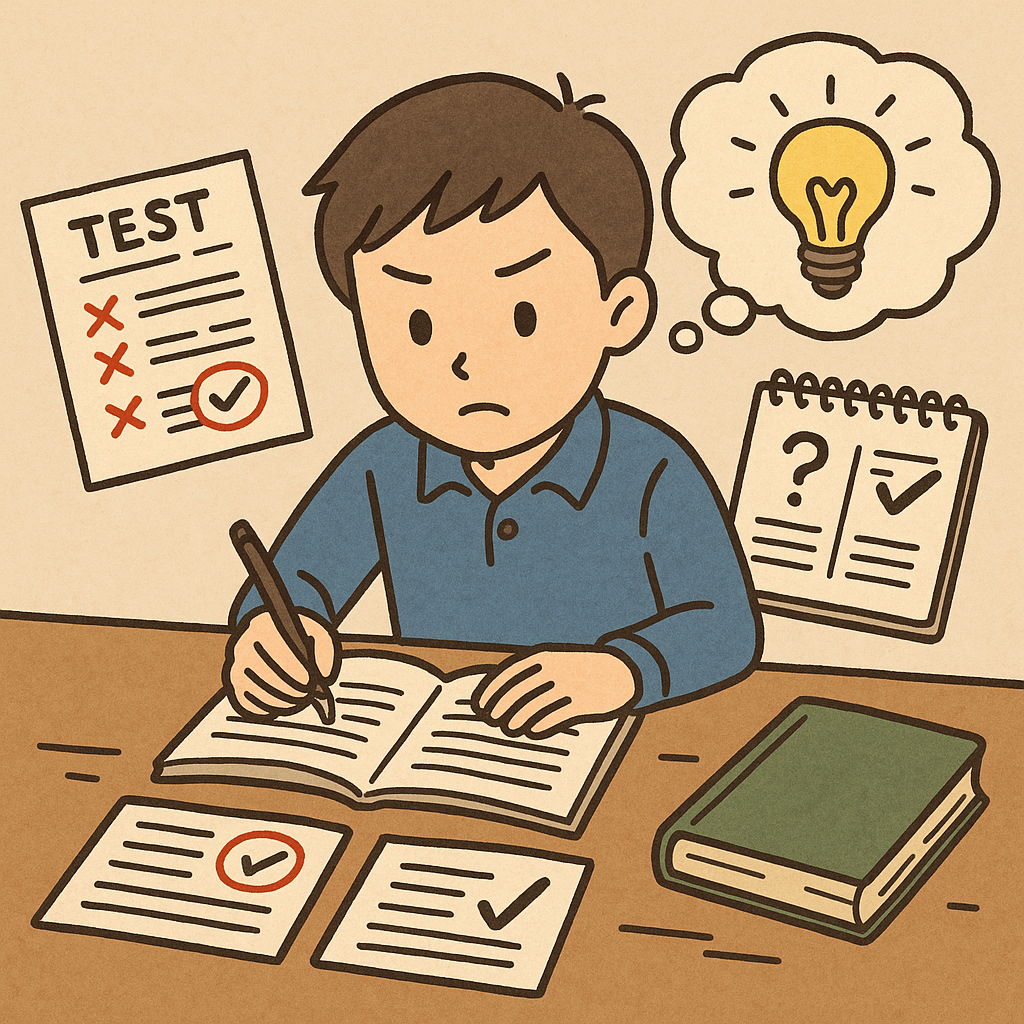 テスト直しをしているイメージ画像